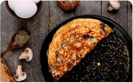 بيض الاومليت بالفطر